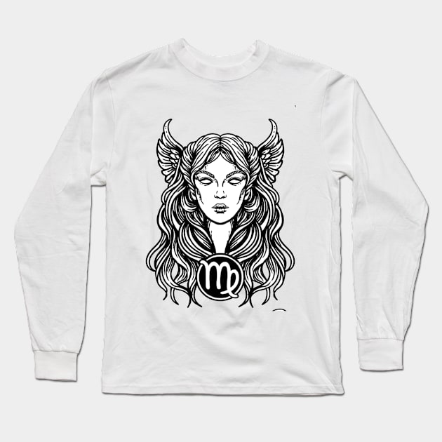 Virgo - Astrology Design Long Sleeve T-Shirt by Kneazal